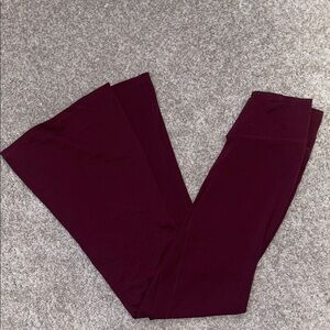 Halara Burgundy Flared yoga pants